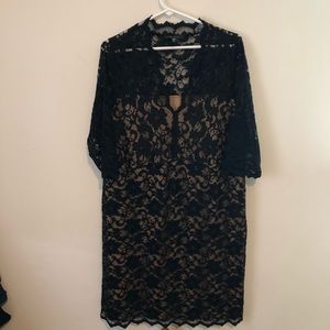 Karen Kane lace illusion dress